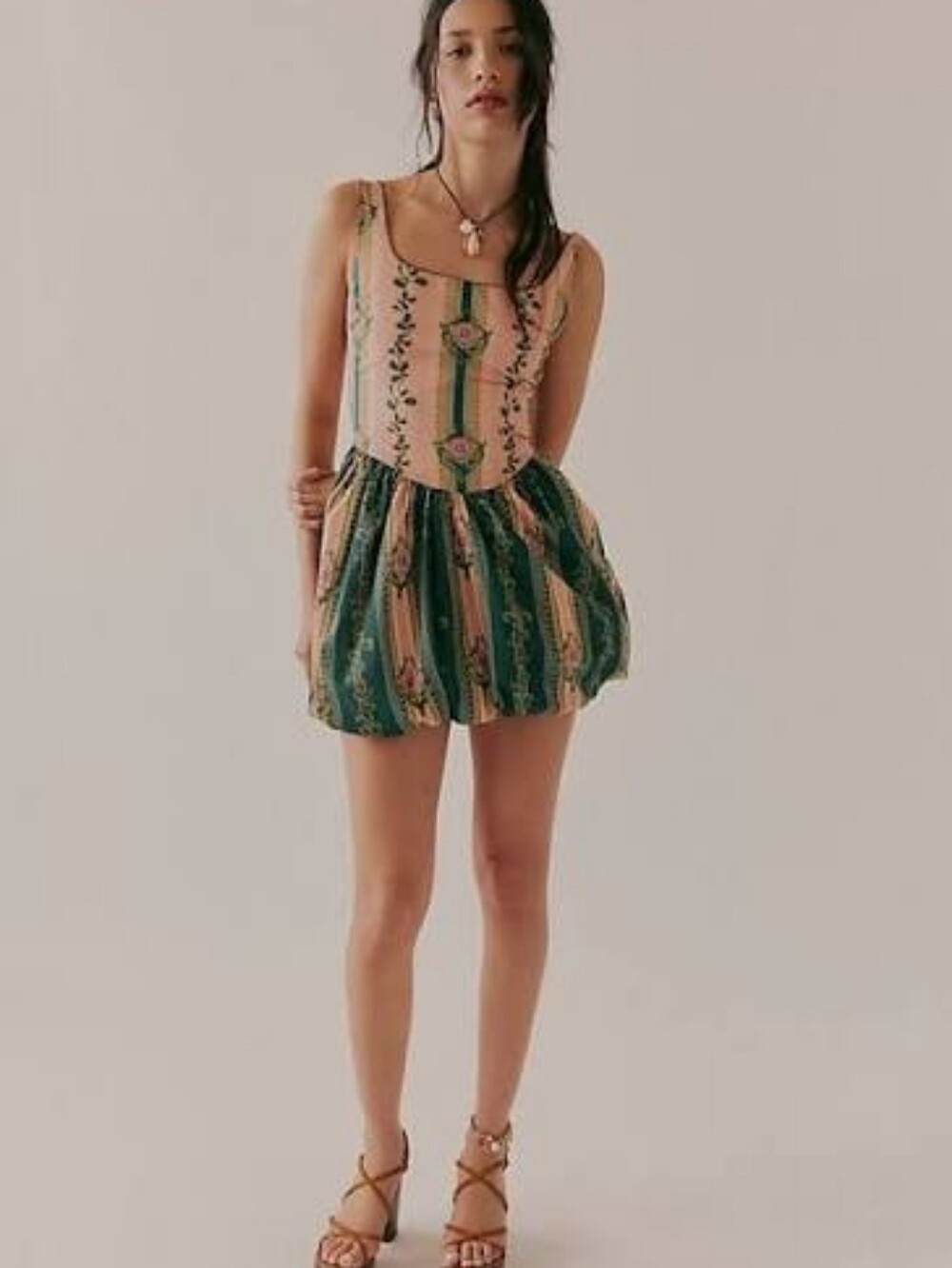 NWT Agua Bendita Mika Carleen Magnolia Bubble Mini Dress Free People L
